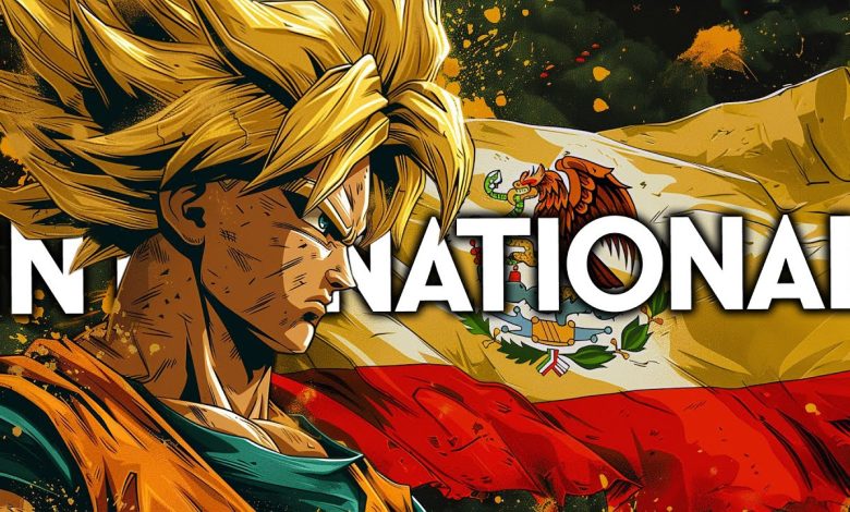 Foule de fans réunis devant un écran géant pour regarder Dragon Ball Super au Mexique