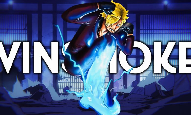 Sanji de One Piece utilisant un coup de pied enflammé